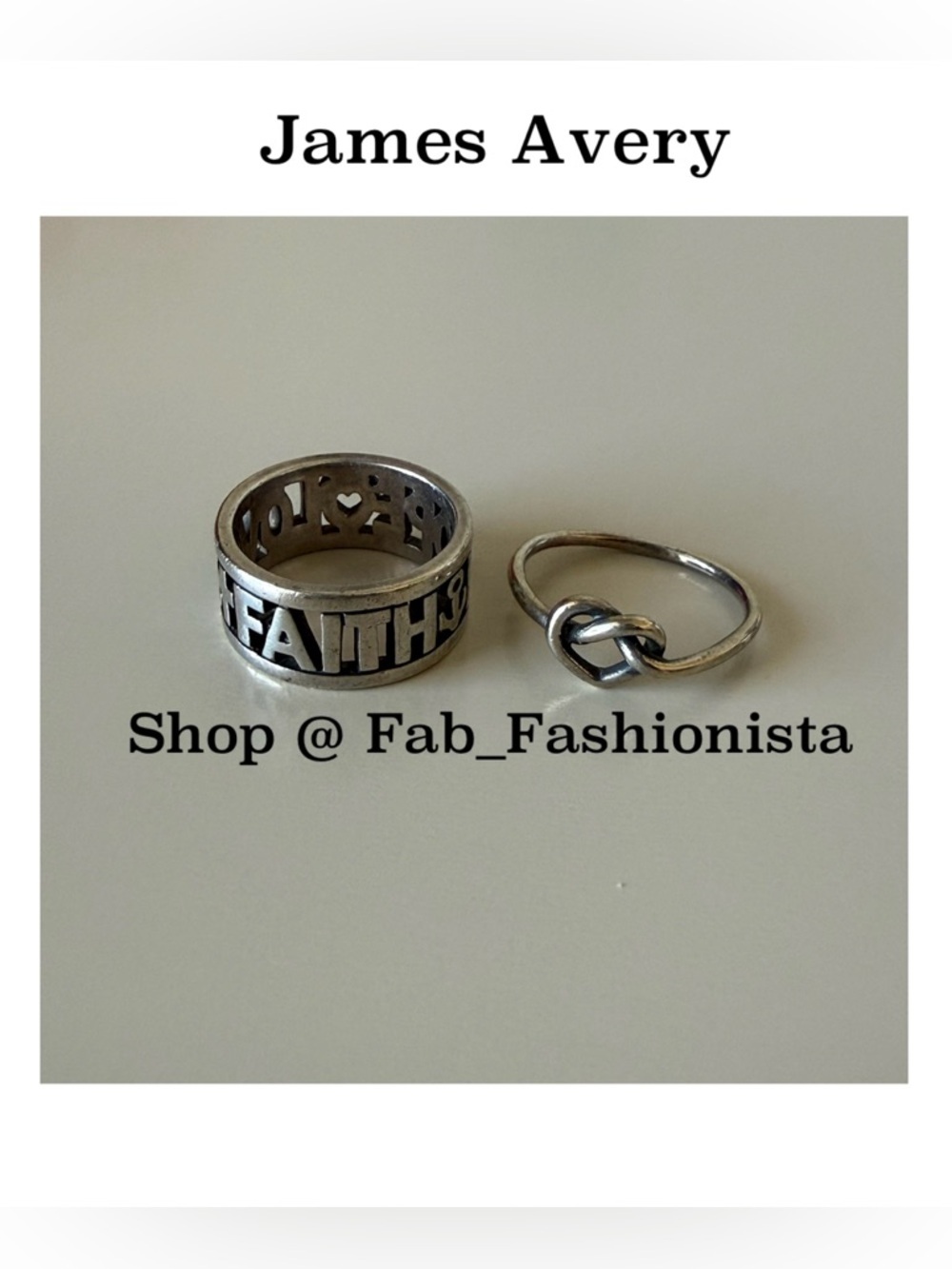 James Avery rings sterling silver retired